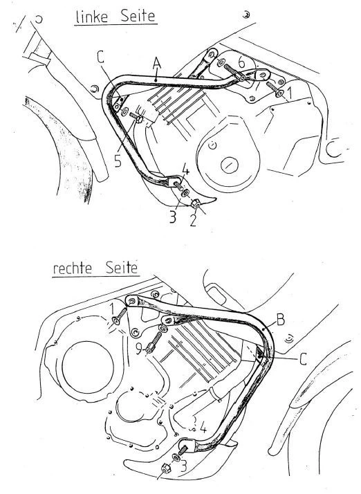 Engine Guard Yamaha TDM 850 / Up To 1995 3 Engine Guard Yamaha TDM 850 / Up To 1995