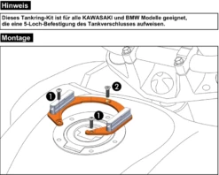 Tankring Lock-it 5 Hole For Selected Kawasaki & BMW F650 Models
