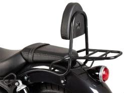 SISSYBAR WITH REAR RACK BLACK FOR ROYAL ENFIELD SUPER METEOR 650 (2023-)