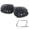 SADDLE BAG SET BUFFALO BIG BLACK FOR TUBE SADDLEBAG CARRIER -Motorcycle Accessories 620240