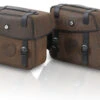 SADDLEBAGS RUGGED CUTOUT 14 LTR. INCL. QUICK RELEASE - BROWN -Motorcycle Accessories 620350 00 08