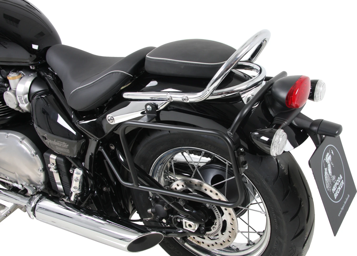 Sidecarrier Permanent Mounted - Black For Triumph Bonneville Speedmaster (2018-) 3 Sidecarrier Permanent Mounted - Black For Triumph Bonneville Speedmaster (2018-)
