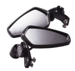 ROTTWEILER PERFORMANCE QUICK FLIP MIRRORS & MOUNTS (ARROW COMPLETE KIT) -Motorcycle Accessories QF MM ARROW BLK 3