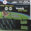 Motorcycle ATV 750mm Stretch Rok Strap Black With Blue/ Green Twist (Pair)