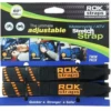 Motorcycle Adjustable Rok Strap Black/ Orange (Pair)