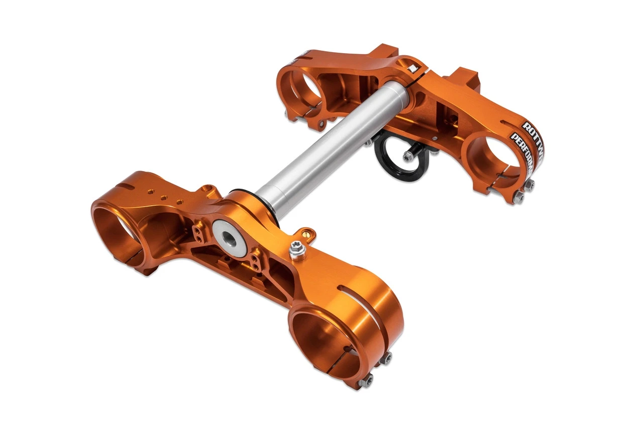 ROTTWEILER PERFORMANCE - 790/890/901 Adventure Billet Triple Clamp Orange 4 ROTTWEILER PERFORMANCE - 790/890/901 Adventure Billet Triple Clamp Orange - Image 2