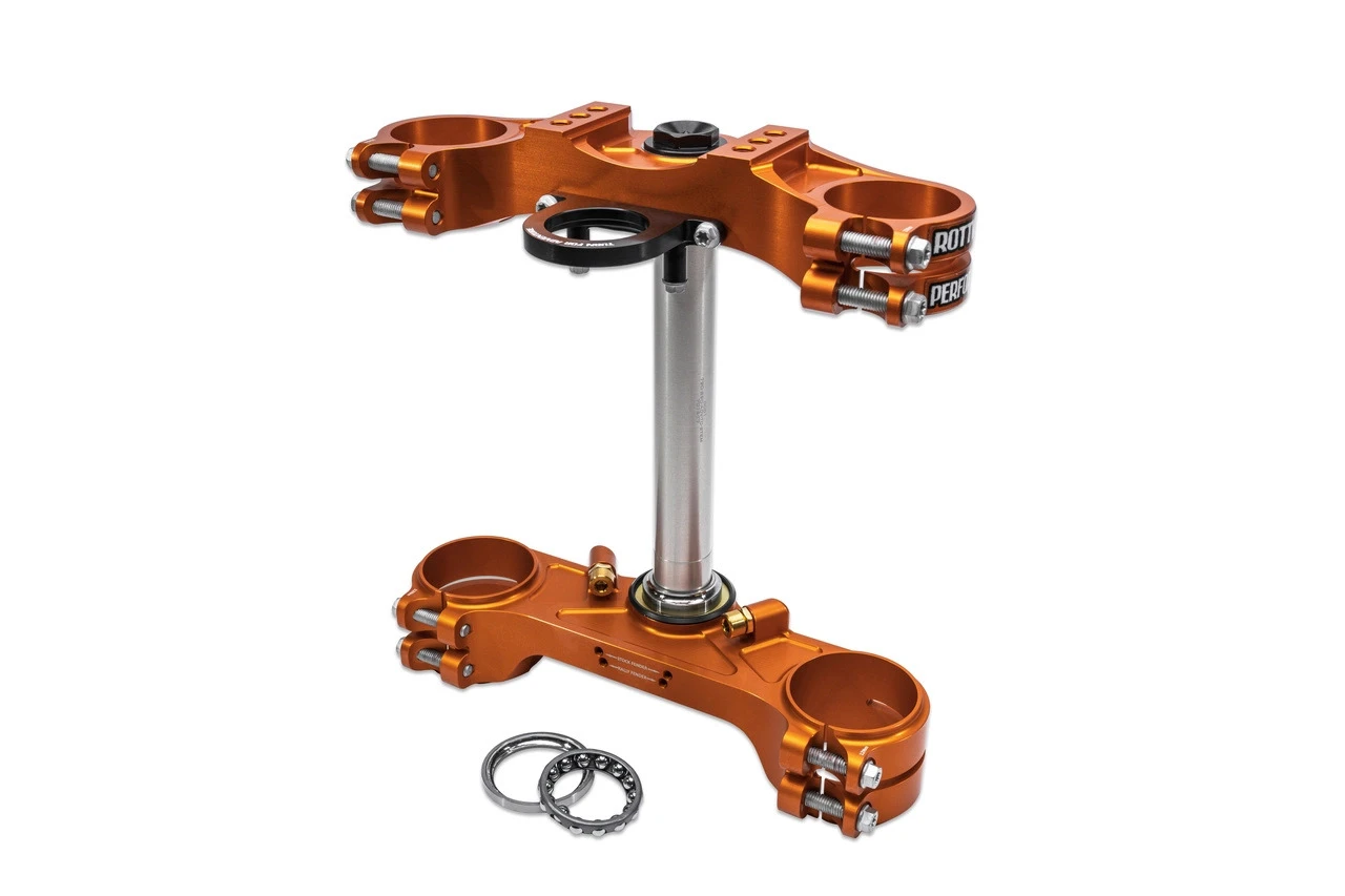 ROTTWEILER PERFORMANCE - 790/890/901 Adventure Billet Triple Clamp Orange 3 ROTTWEILER PERFORMANCE - 790/890/901 Adventure Billet Triple Clamp Orange