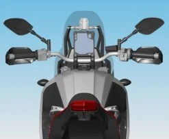 Donner Tech Tenere 700 GPS Holder Silver -Motorcycle Accessories TenereGPSBasicSilver 2