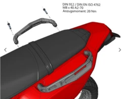 Donner Tech Tenere 700 Billet Pillion Grab Bars / Handles Silver 14 Donner Tech Tenere 700 Billet Pillion Grab Bars / Handles Silver -Motorcycle Accessories TenereGrabbarsSilver 2